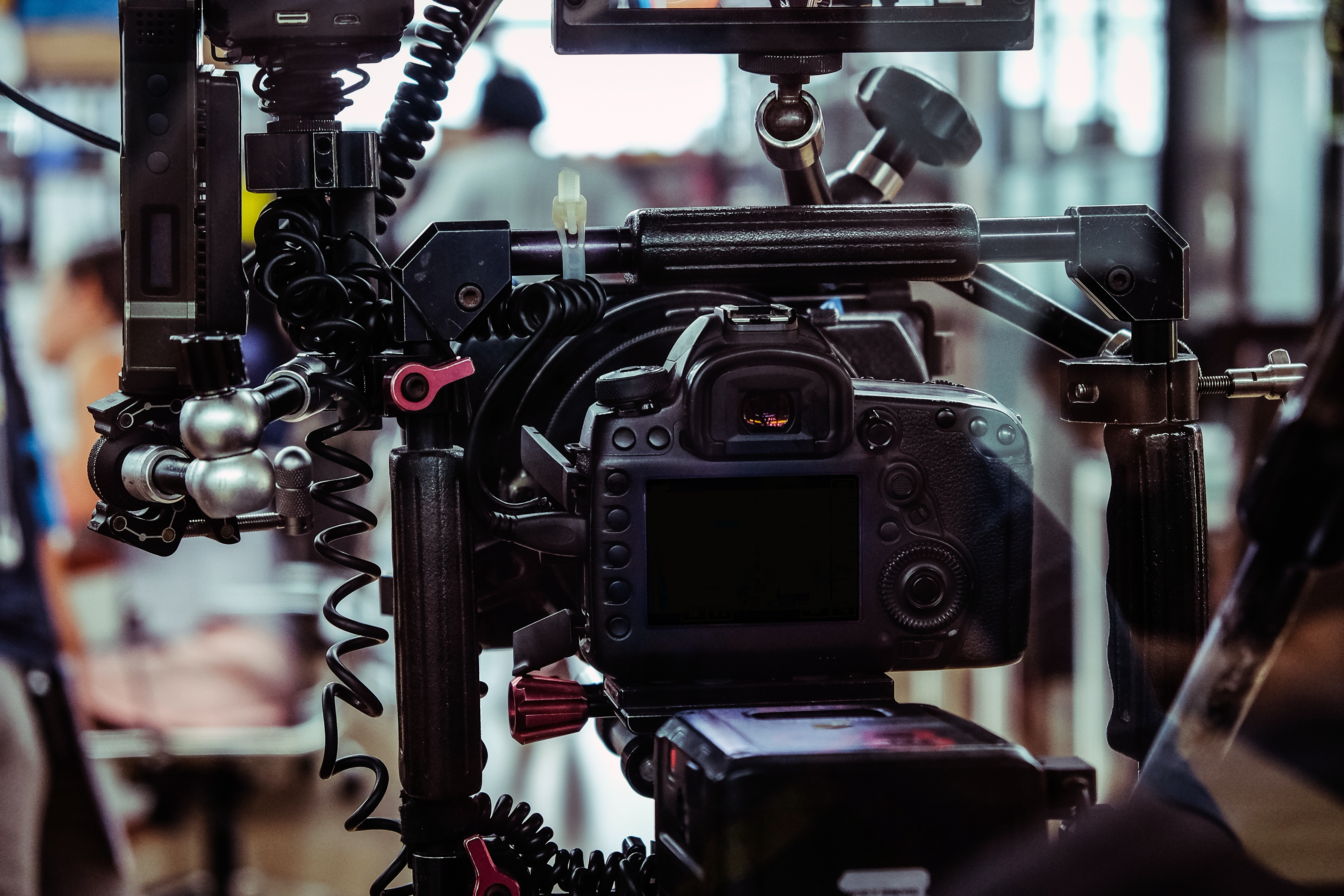 Camera on film set