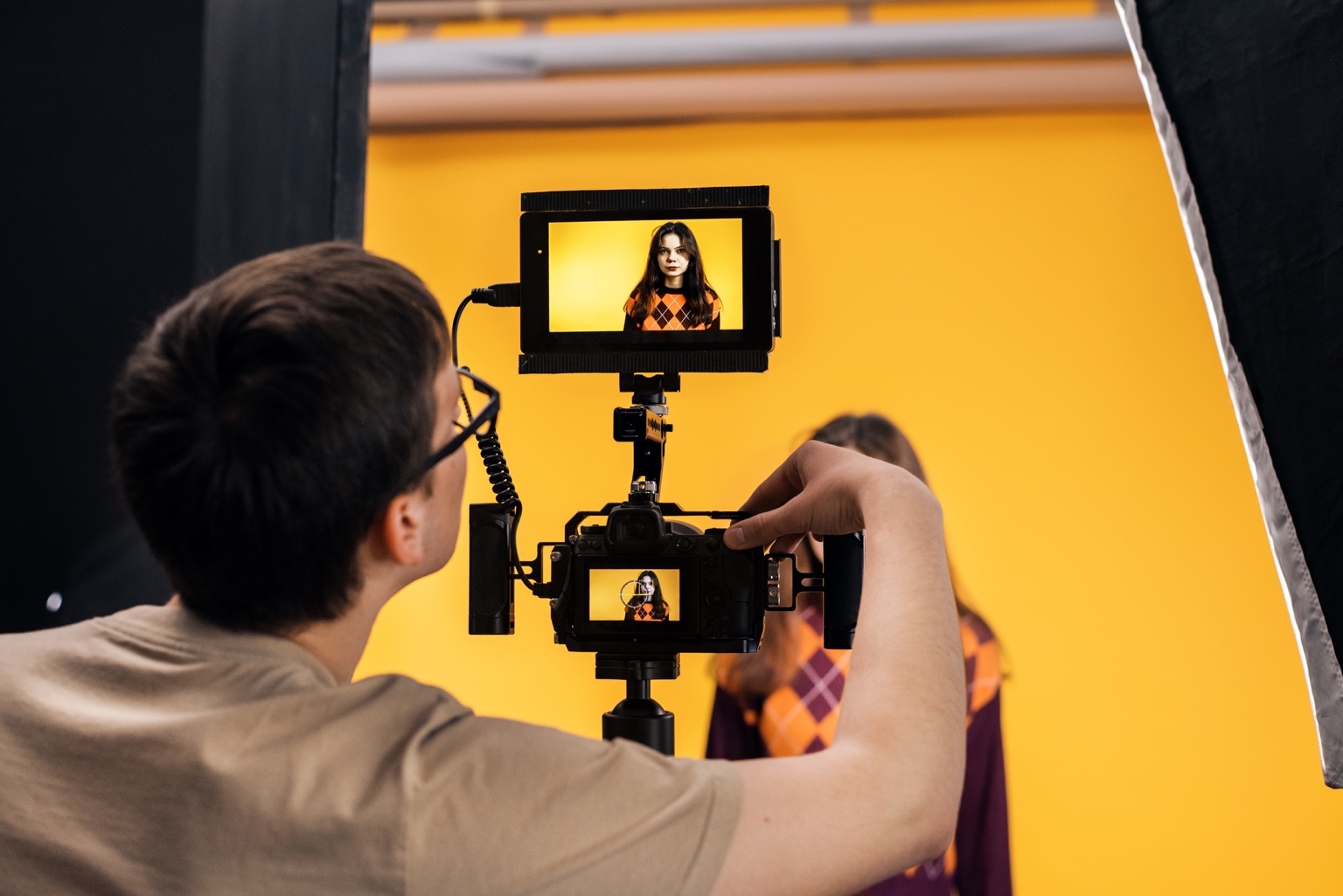 Photographer shooting a subject